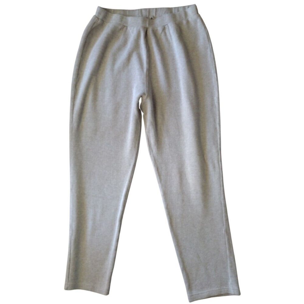 Jones Wear Sport Knit Pants Woman L Beige‎ Pull On Cotton Autumn Warm Tapered